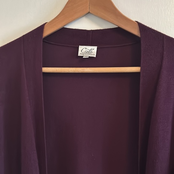 Cielo VGUC petty purple open cardi, front pockets. - Picture 6 of 9